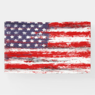 Banderoles Drapeau américain, style vintage