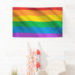 Banderoles Drapeau arc-en-ciel de la fierté LGBT   L'amour es