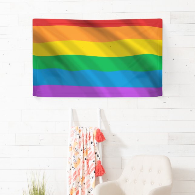 Banderoles Drapeau arc-en-ciel de la fierté LGBT | L'amour es (En situation)