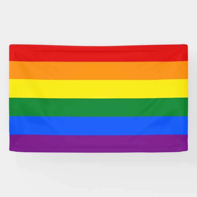 Banderoles Drapeau arc-en-ciel LGBT (Horizontal)