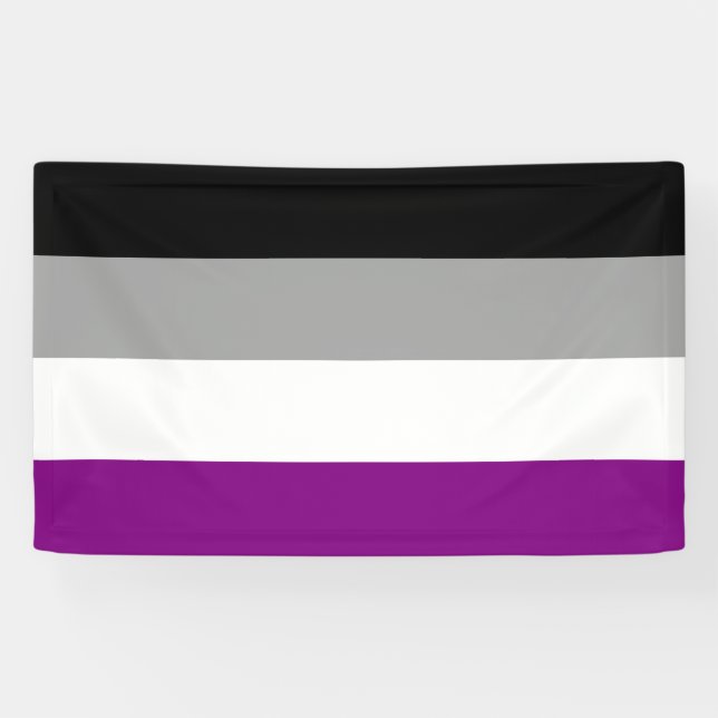 Banderoles Drapeau asexuel de fierté (Horizontal)