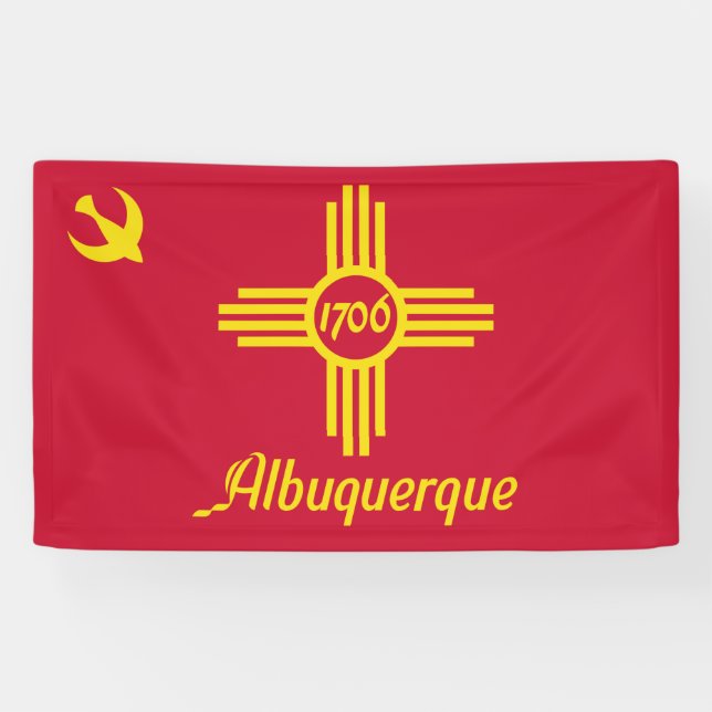 Banderoles Drapeau d'Albuquerque (Nouveau-Mexique) (Horizontal)