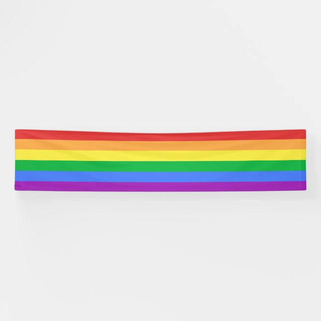 Banderoles Drapeau d'arc-en-ciel (Horizontal)