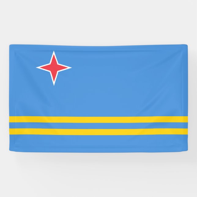 Banderoles Drapeau d'Aruba (Horizontal)