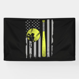 Banderoles Drapeau de chauve-balle jaune 4 juillet Indépendan