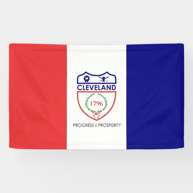 Banderoles Drapeau de Cleveland (Ohio) (Horizontal)