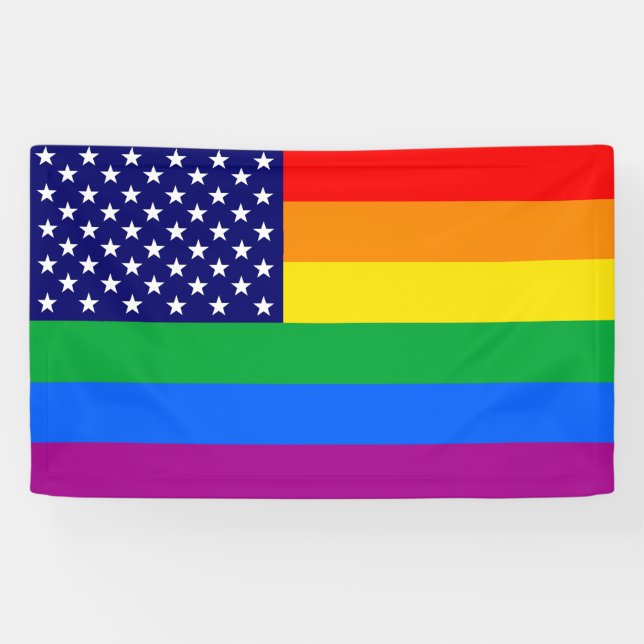 Banderoles Drapeau de fierté de Gaymerican (Horizontal)