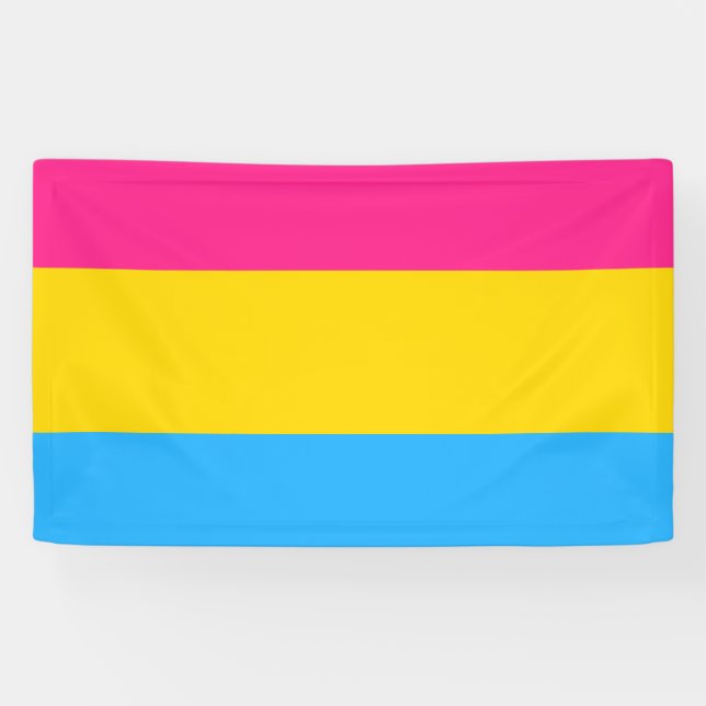 Banderoles Drapeau de fierté Pansexual LGBTQ (Horizontal)