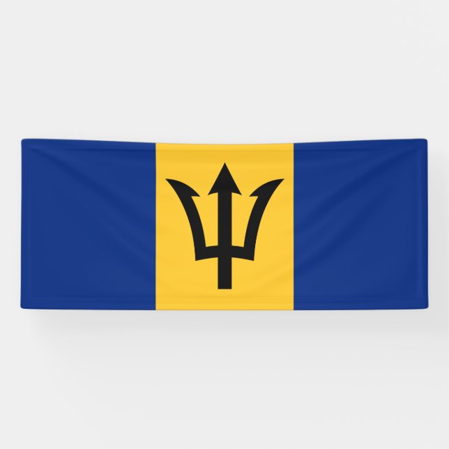 Banderoles Drapeau de la Barbade patriotique (Horizontal)