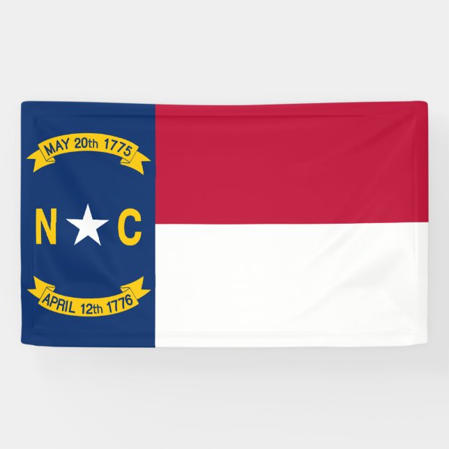 Banderoles Drapeau de la Caroline du Nord (Horizontal)