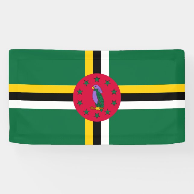 Banderoles Drapeau de la Dominique (Horizontal)