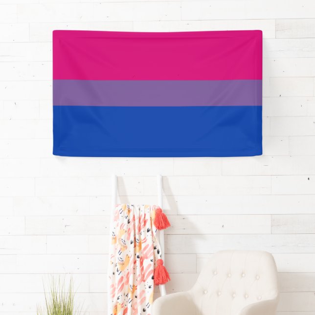 Banderoles Drapeau de la fierté bisexuelle (En situation)