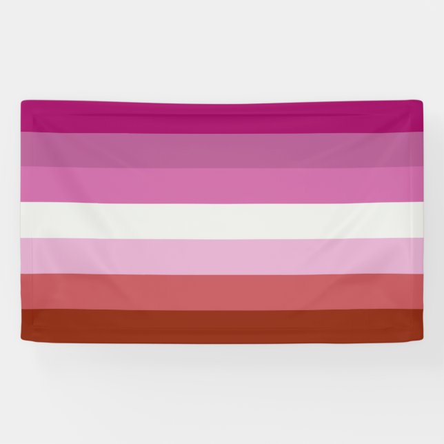 Banderoles Drapeau de la fierté lesbienne rose (Horizontal)