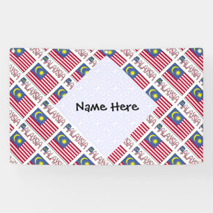 Banderoles Drapeau de la Malaisie personnalisé en mosaïque