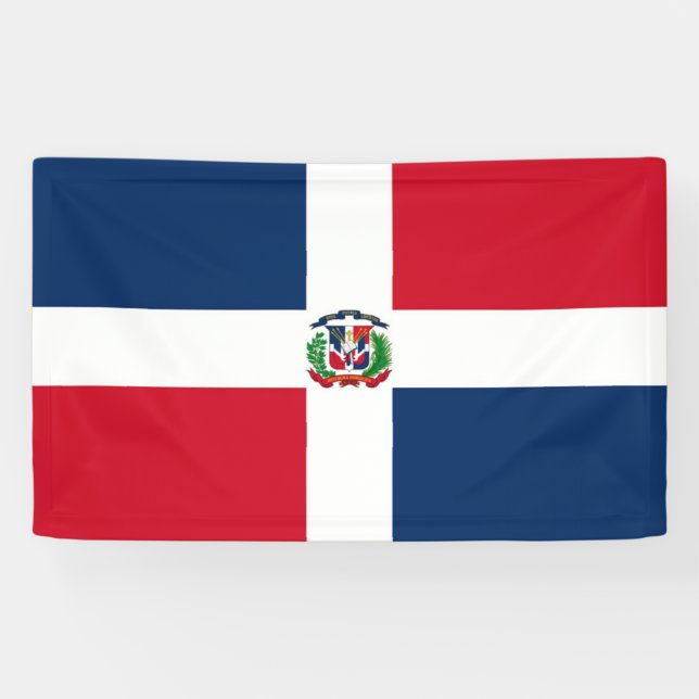 Banderoles Drapeau de la République Dominicaine (Horizontal)