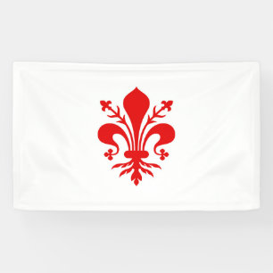 Banderoles Drapeau de la ville de Florence Symbole Italie