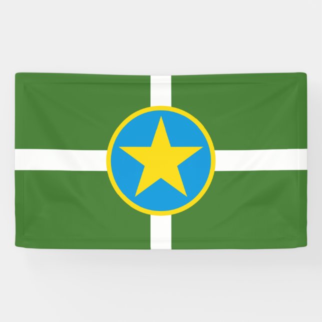 Banderoles Drapeau de la ville de Jackson (Mississippi) (Horizontal)