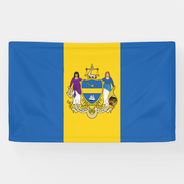 Banderoles Drapeau de la ville de Philadelphie (Pennsylvanie) (Horizontal)