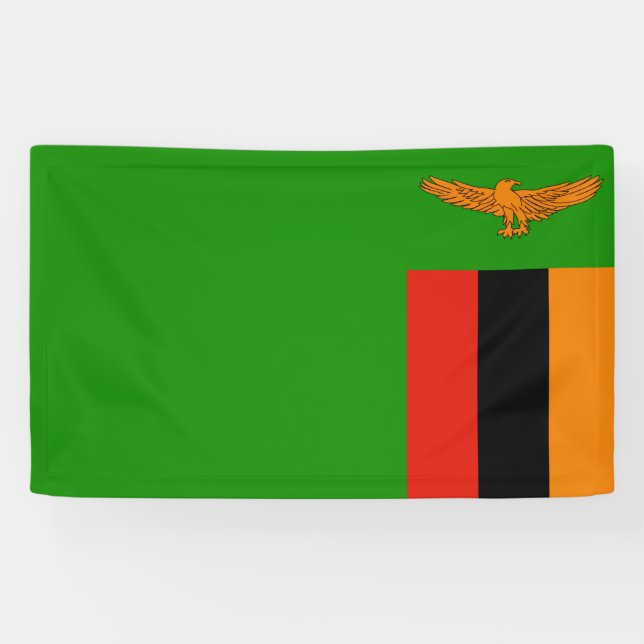Banderoles drapeau de la Zambie (Horizontal)