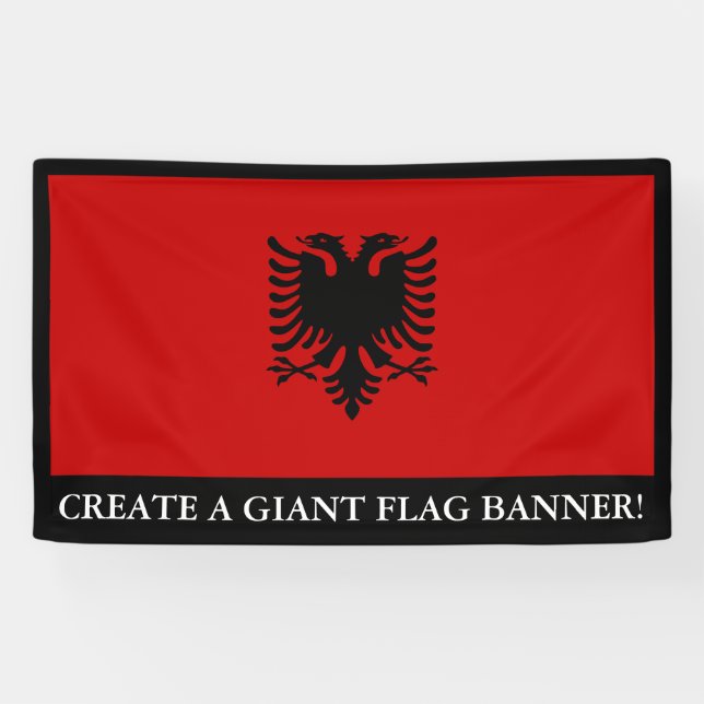 Banderoles Drapeau de l'Albanie (Horizontal)