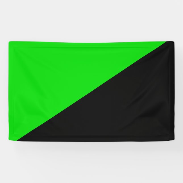 Banderoles Drapeau de l'anarchisme vert (Horizontal)