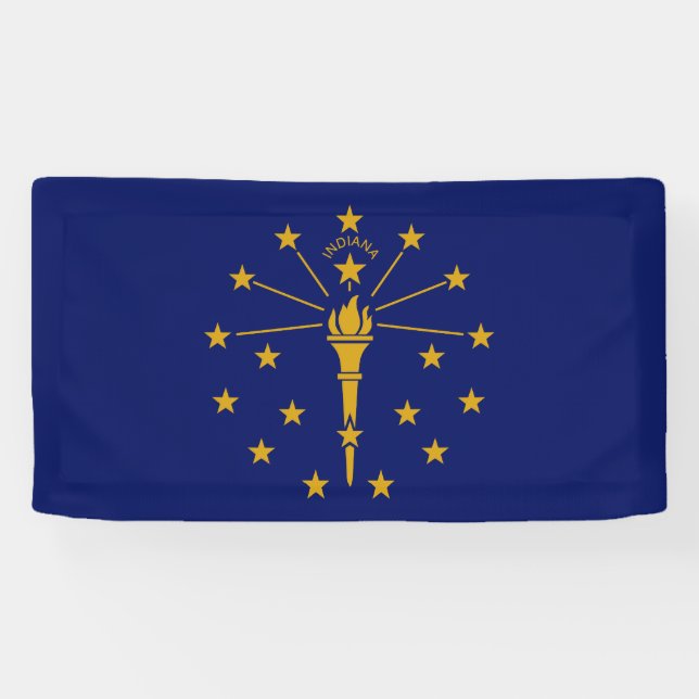 Banderoles Drapeau de l'État de l'Indiana (Horizontal)