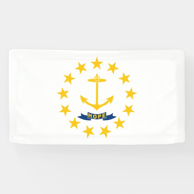 Banderoles Drapeau de l'État de Rhode Island (Horizontal)