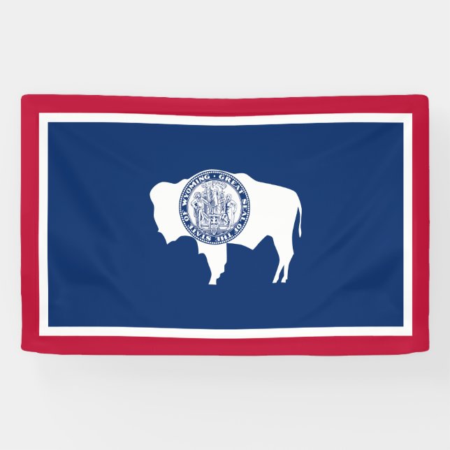 Banderoles Drapeau de l'État du Wyoming (Horizontal)