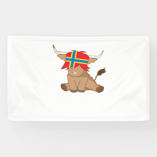 Banderoles Drapeau de l'île d'Orkney cadeau écossais coupe de (Horizontal)