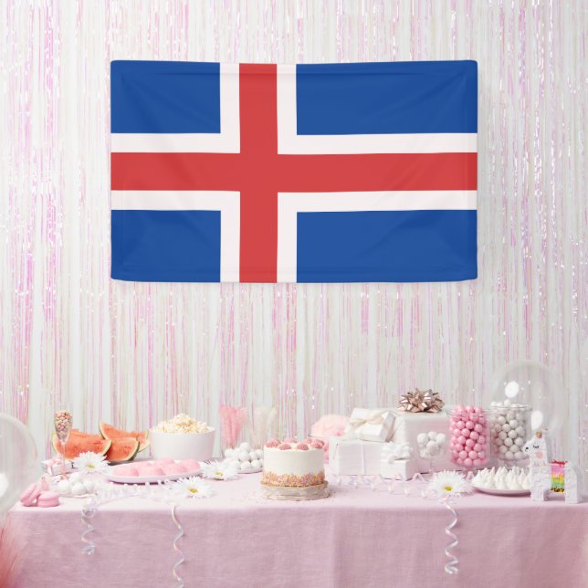 Banderoles Drapeau de l'Islande (Fête)