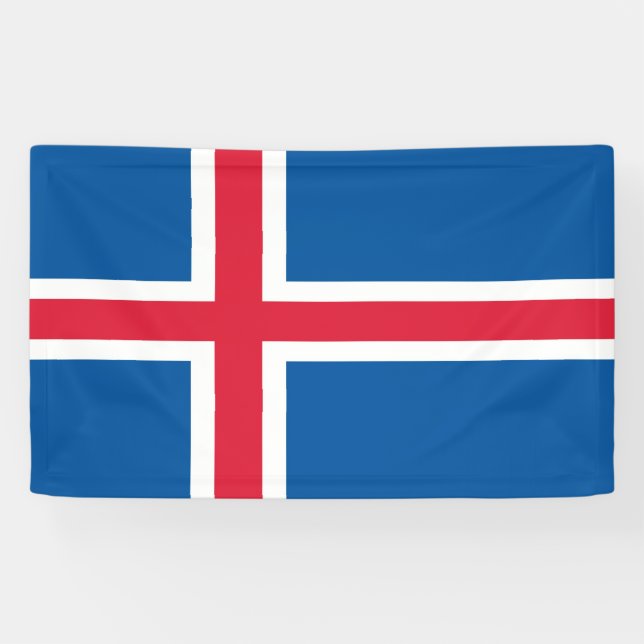Banderoles Drapeau de l'Islande (Horizontal)