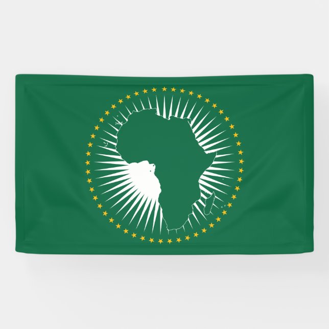 Banderoles Drapeau de l'Union africaine (Afrique) (Panafrica) (Horizontal)