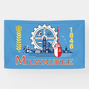 Banderoles Drapeau de Milwaukee (Wisconsin)
