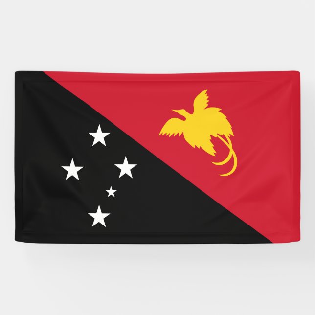 Banderoles Drapeau de Papouasie-Nouvelle-Guinée (Horizontal)