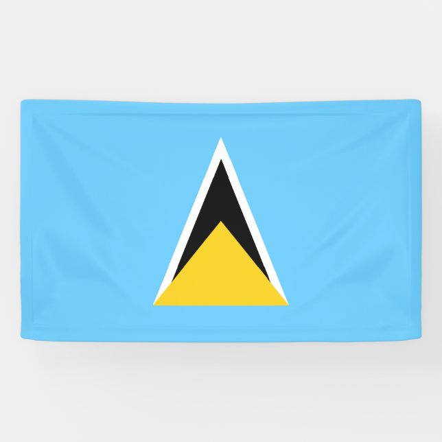 Banderoles Drapeau de Sainte-Lucie (Sainte-Lucie) (Caraïbes) (Horizontal)