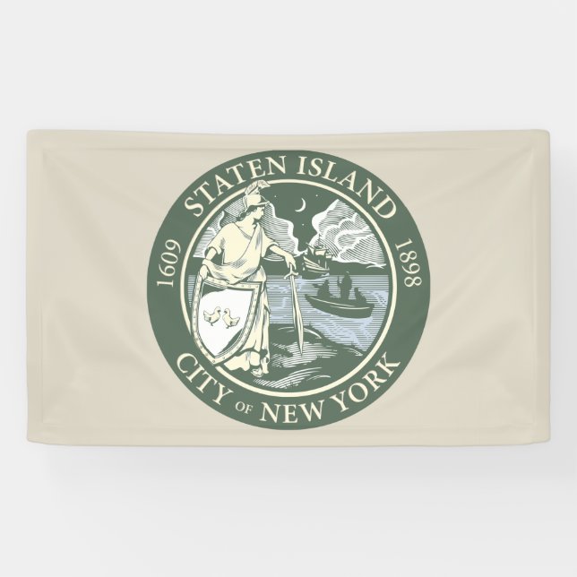 Banderoles Drapeau de Staten Island (district de New York) (Horizontal)