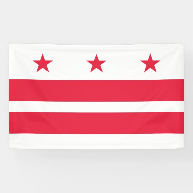 Banderoles Drapeau de Washington D.C. (District de Columbia) (Horizontal)
