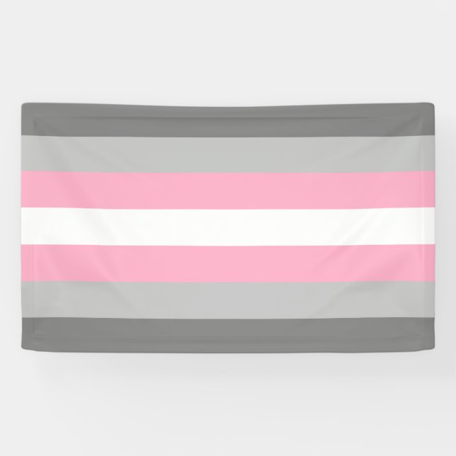 Banderoles Drapeau Démi-fille (Fierté De Jeune Fille) (Identi (Horizontal)