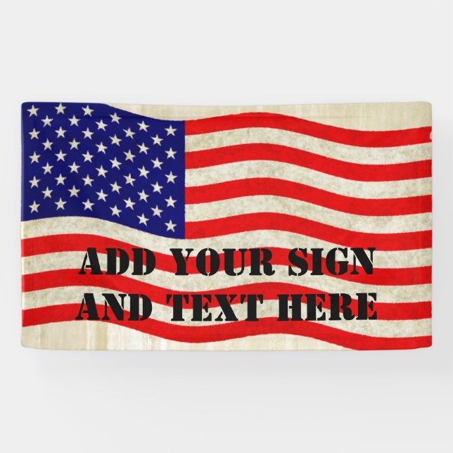 Banderoles Drapeau des États-Unis d'Amérique - grungy (Horizontal)