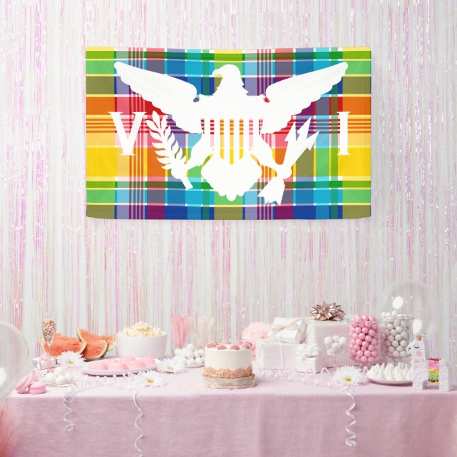 Banderoles Drapeau des îles Vierges américaines (blanc), Madr (Fête)