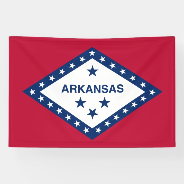 Banderoles Drapeau d'État de l'Arkansas (Horizontal)