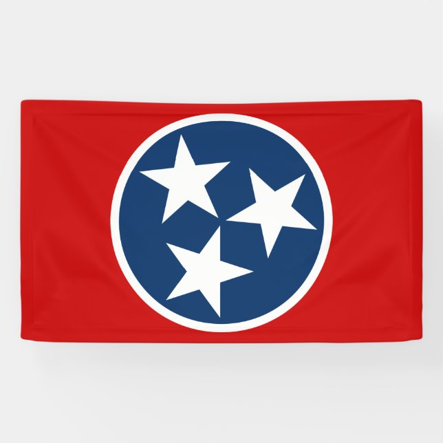 Banderoles Drapeau d'état du Tennessee Bleu Blancs étoiles (Horizontal)