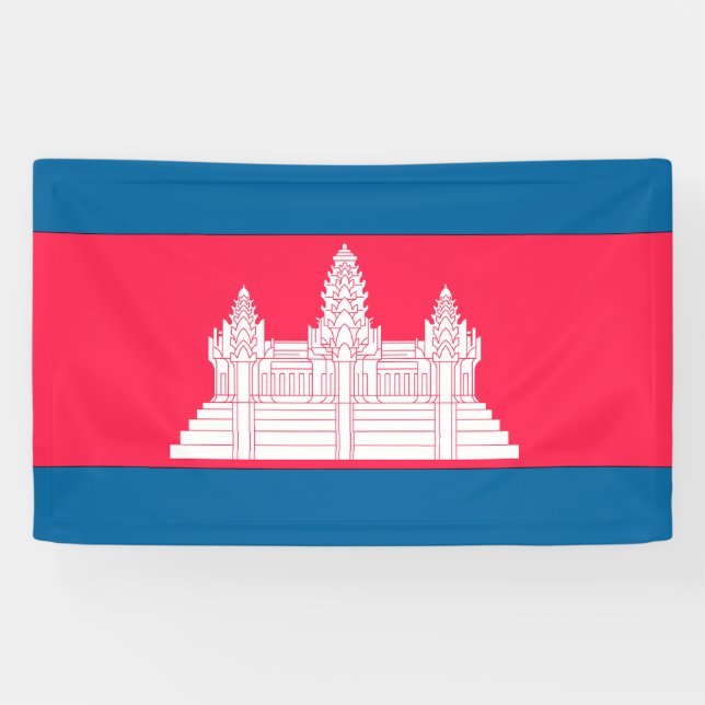 Banderoles Drapeau du Cambodge (Horizontal)