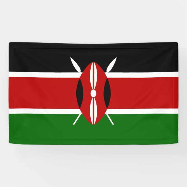 Banderoles Drapeau du Kenya (Horizontal)