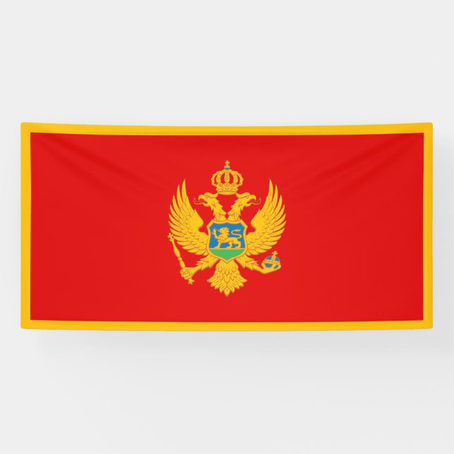 Banderoles Drapeau du Monténégro (Horizontal)