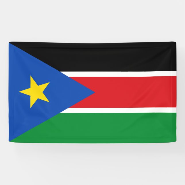 Banderoles Drapeau du Soudan du Sud (Afrique) (Horizontal)
