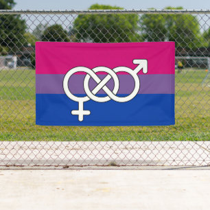 Banderoles Drapeau du symbole de la fierté bisexuelle
