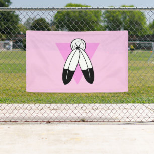 Banderoles Drapeau du triangle rose Two-Spirit