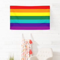 Drapeau Gay pride arc-en-ciel 7 bandes