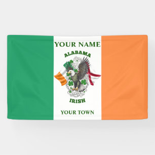 Banderoles Drapeau irlandais - Alabama irlandais